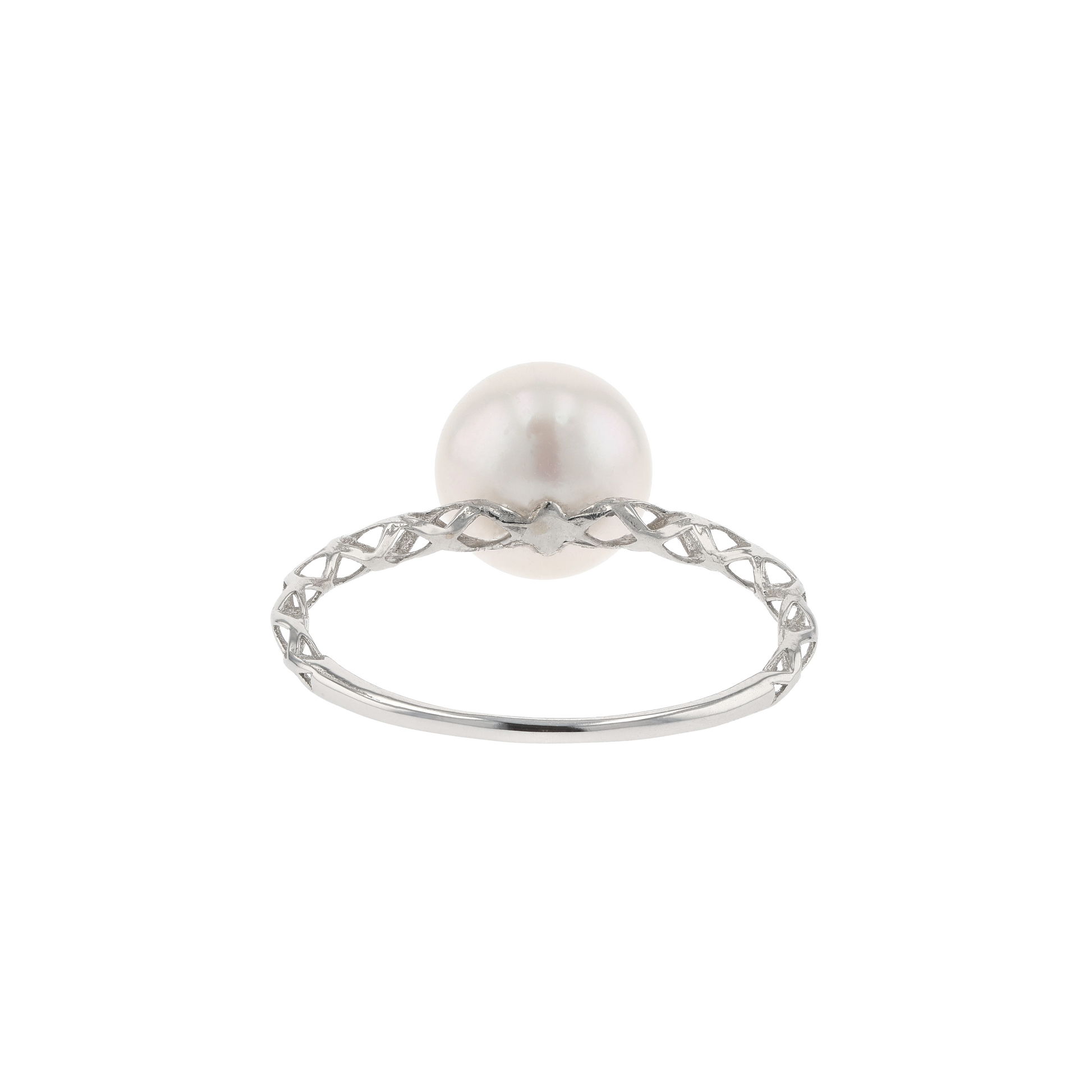 18KG 8.0-9.0mm Classic Japanese Akoya Pearl Ring