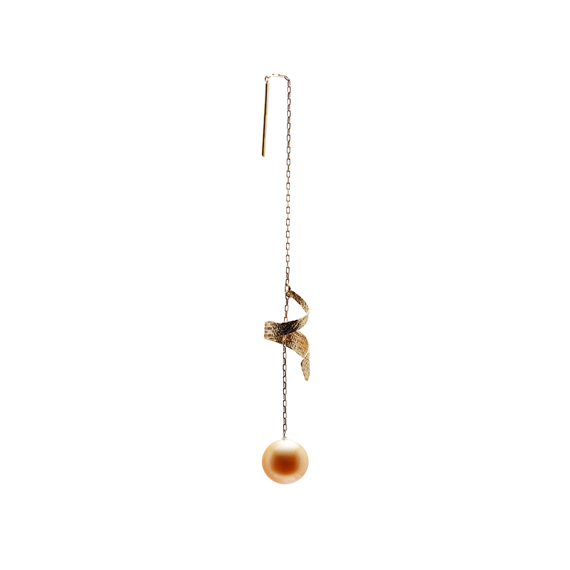 18KG 8.2/8.2g Natural Color South Sea Golden Pearl Earrings