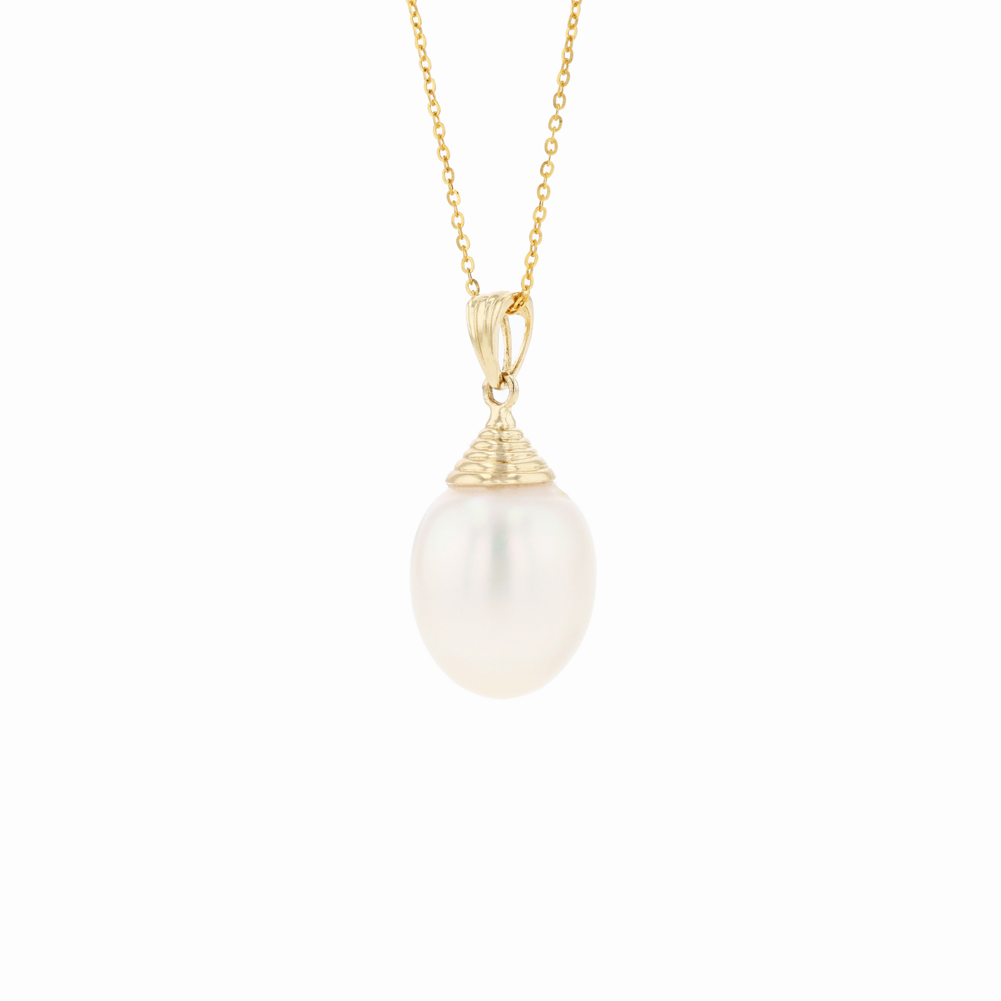 14KG 11.3X13.3mm Natural Color South Sea White Pearl Necklace