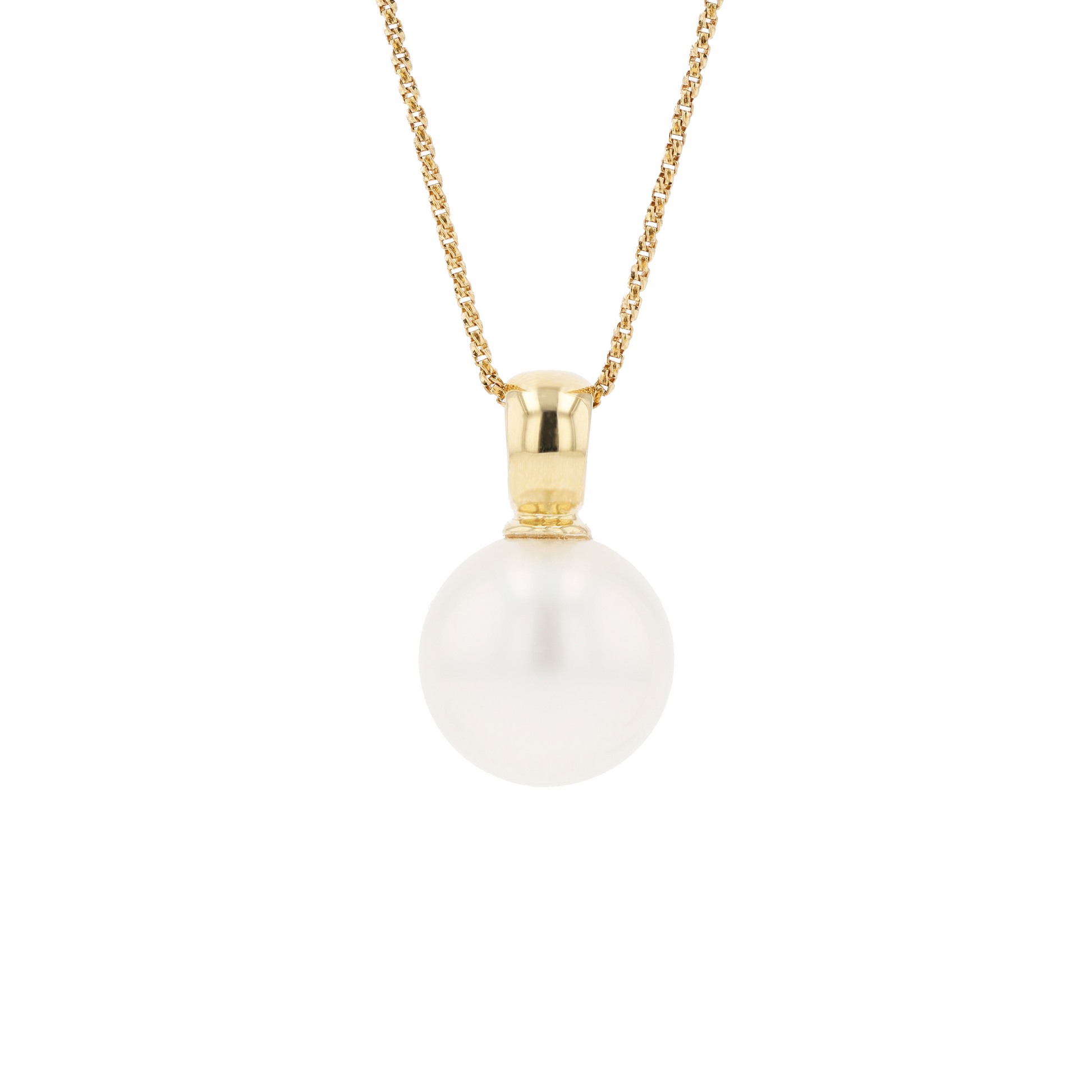 18KG 11.9mm Natural Color South Sea White Pearl Choker Necklace