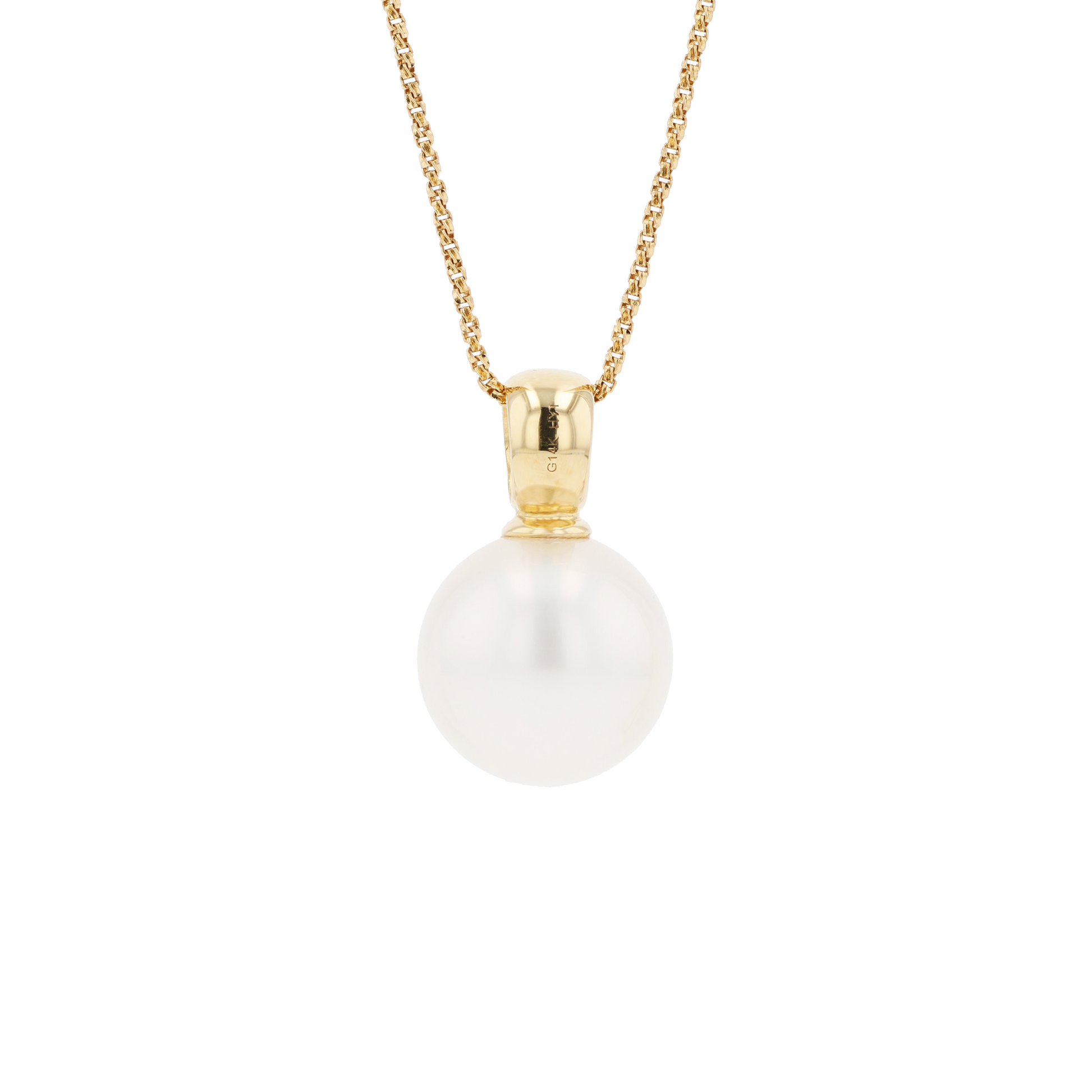 18KG 11.9mm Natural Color South Sea White Pearl Choker Necklace