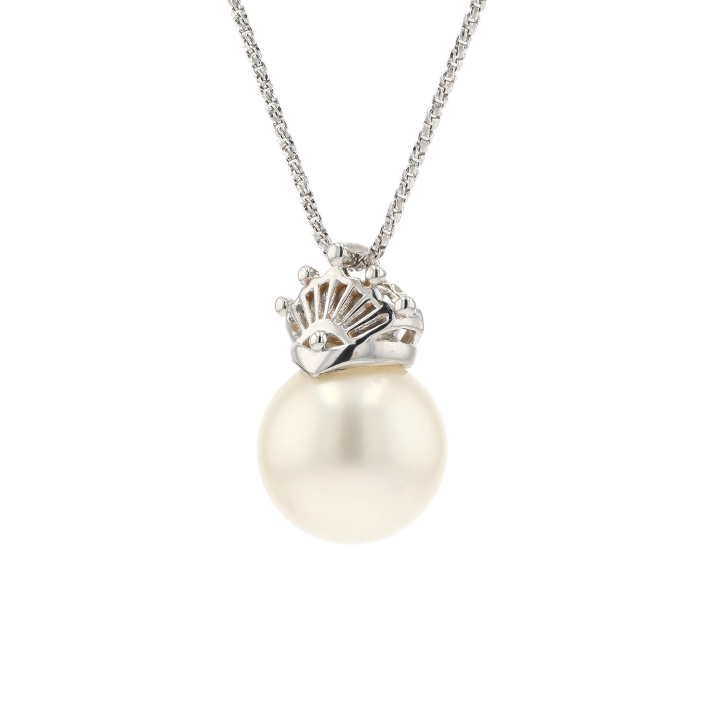 18KG 10.9mm South Sea White Pearl Pendant