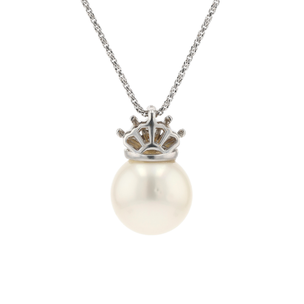18KG 10.9mm South Sea White Pearl Pendant