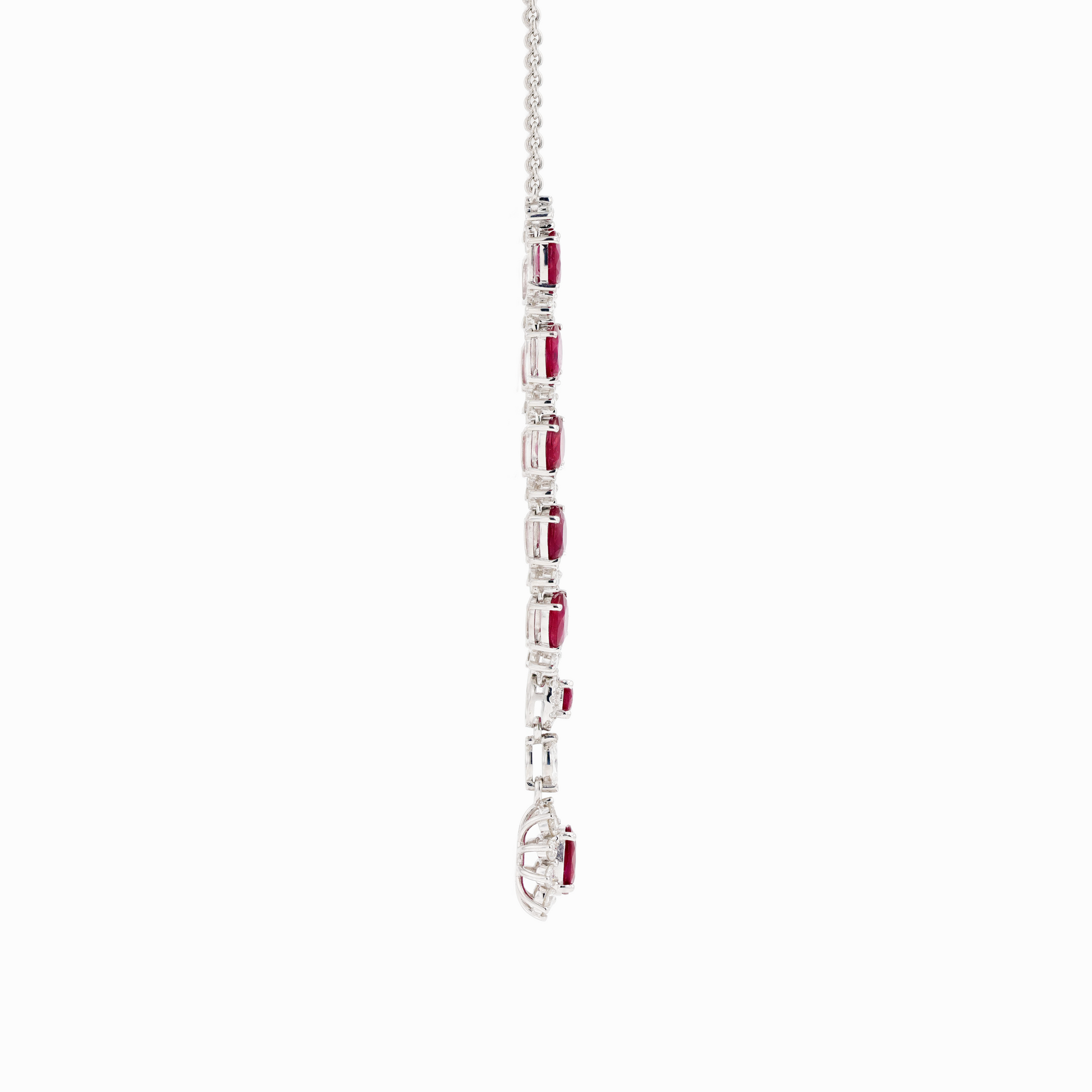 18KG Natural Vivid Pigeon's Blood Red Ruby Diamond Necklace