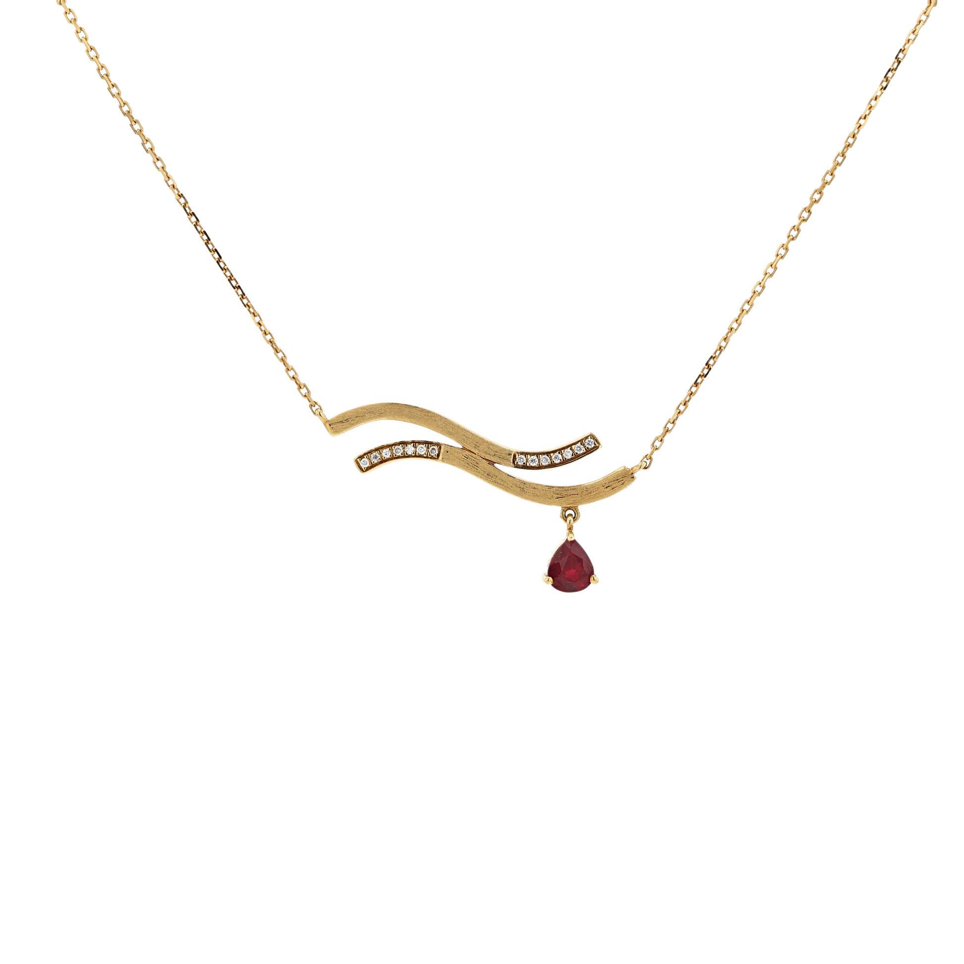 18KG Natural Unheated Vivid Pigeon's Blood Red Ruby Diamond Neckalce