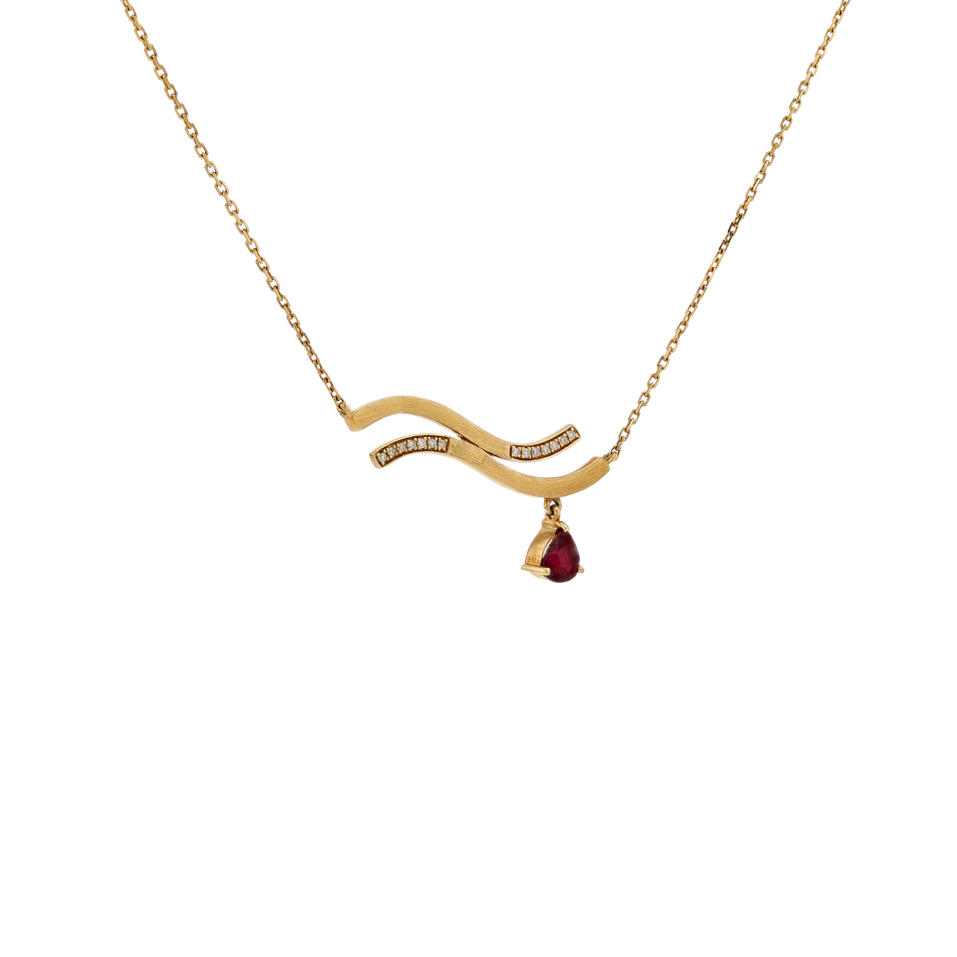18KG Natural Unheated Vivid Pigeon's Blood Red Ruby Diamond Neckalce