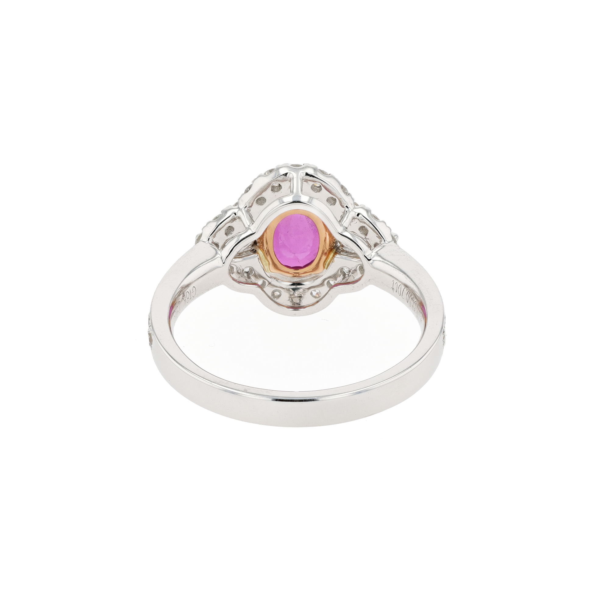 18KG Natural Unheated Intense Red Ruby Diamond Ring