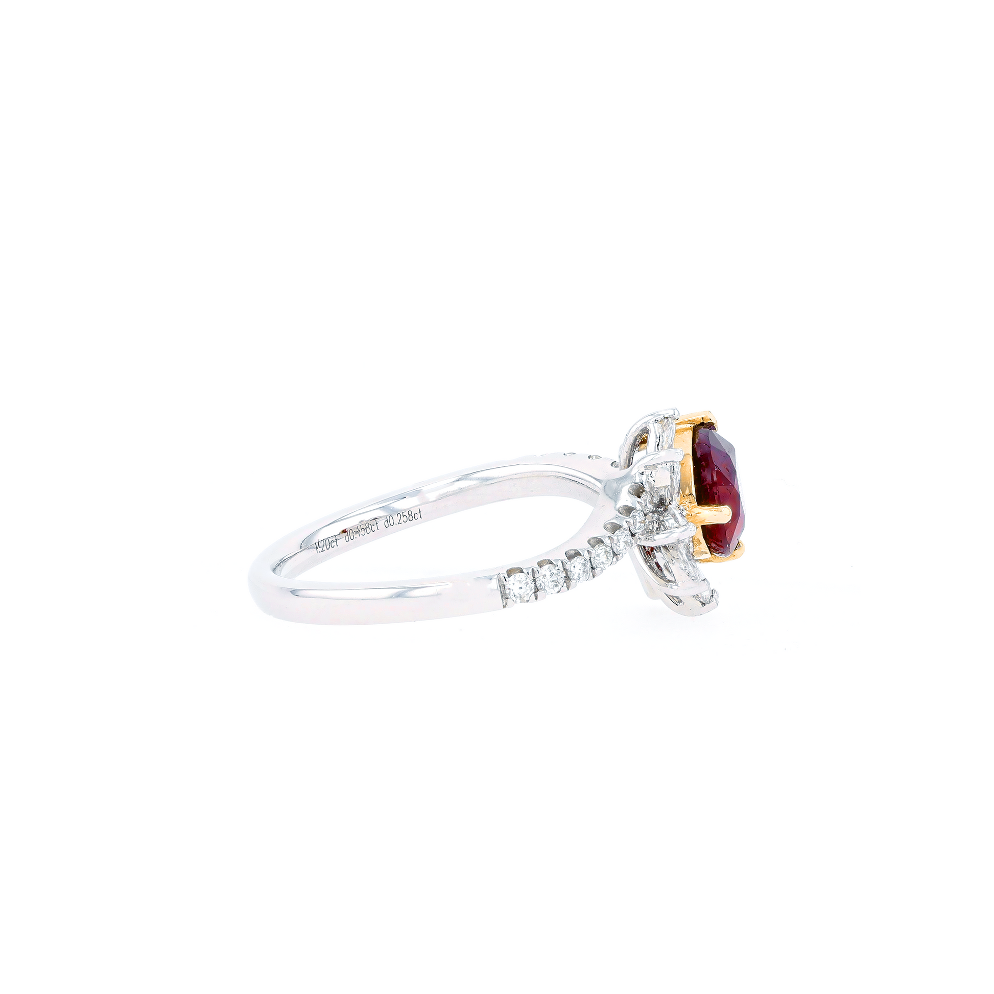 18KG Natural Unheated Vivid Pigeon's Blood Red Ruby Diamond Ring