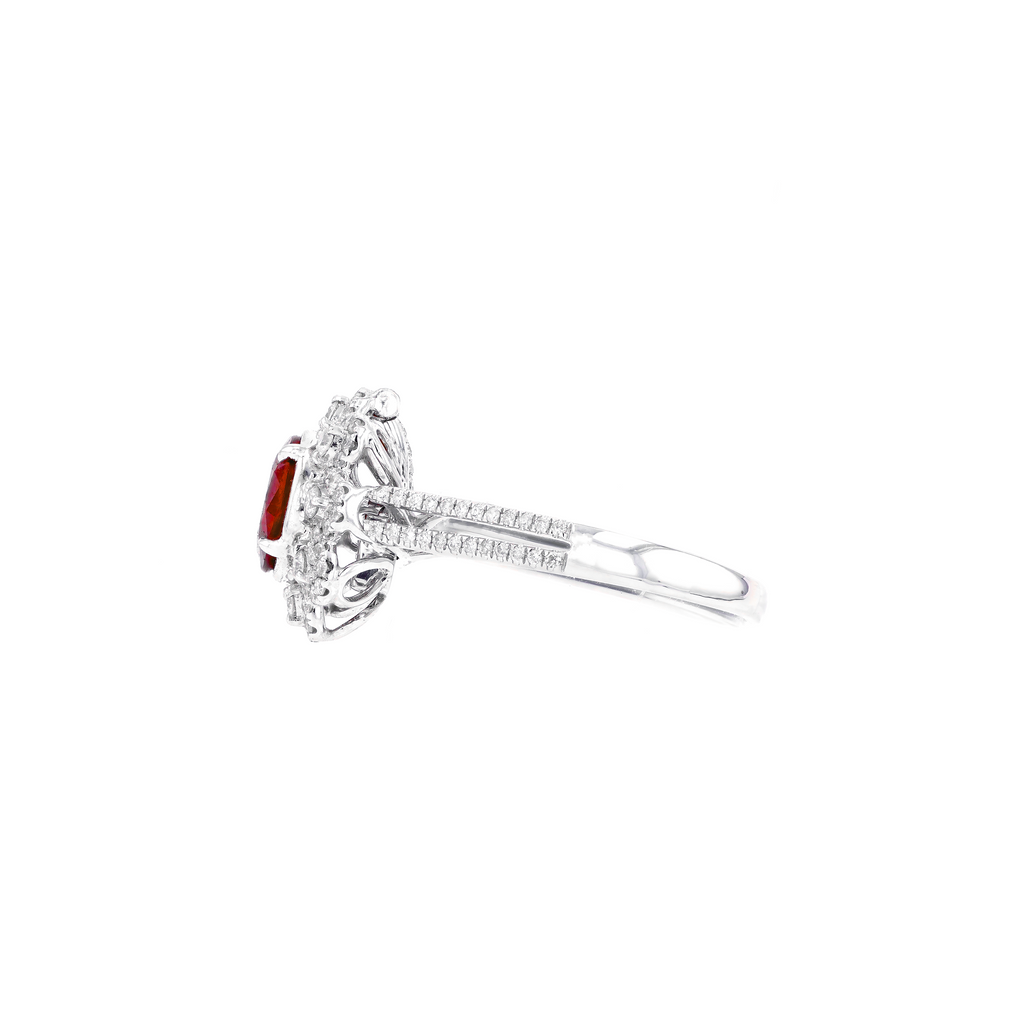18KG Natural Unheated Vivid Pigeon's Blood Red Ruby Diamond Ring / Pendant