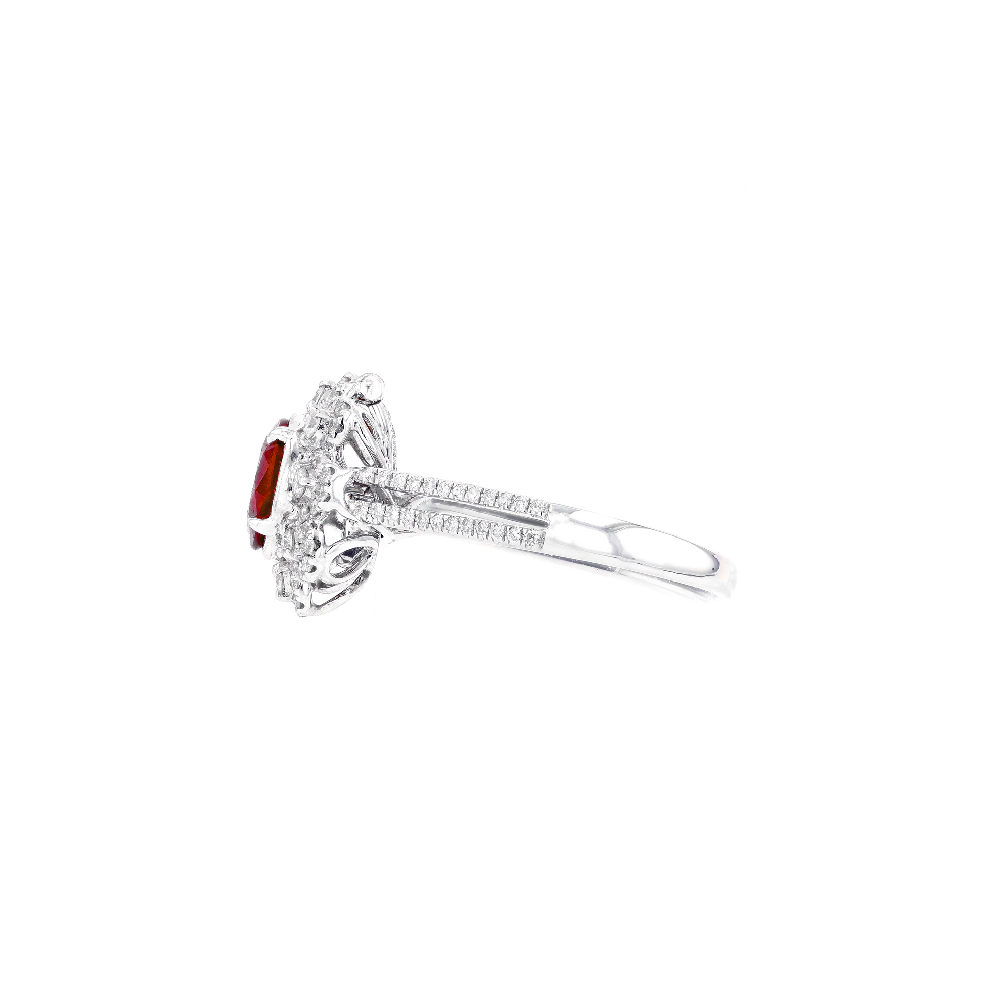 18KG Natural Unheated Vivid Pigeon's Blood Red Ruby Diamond Ring / Pendant