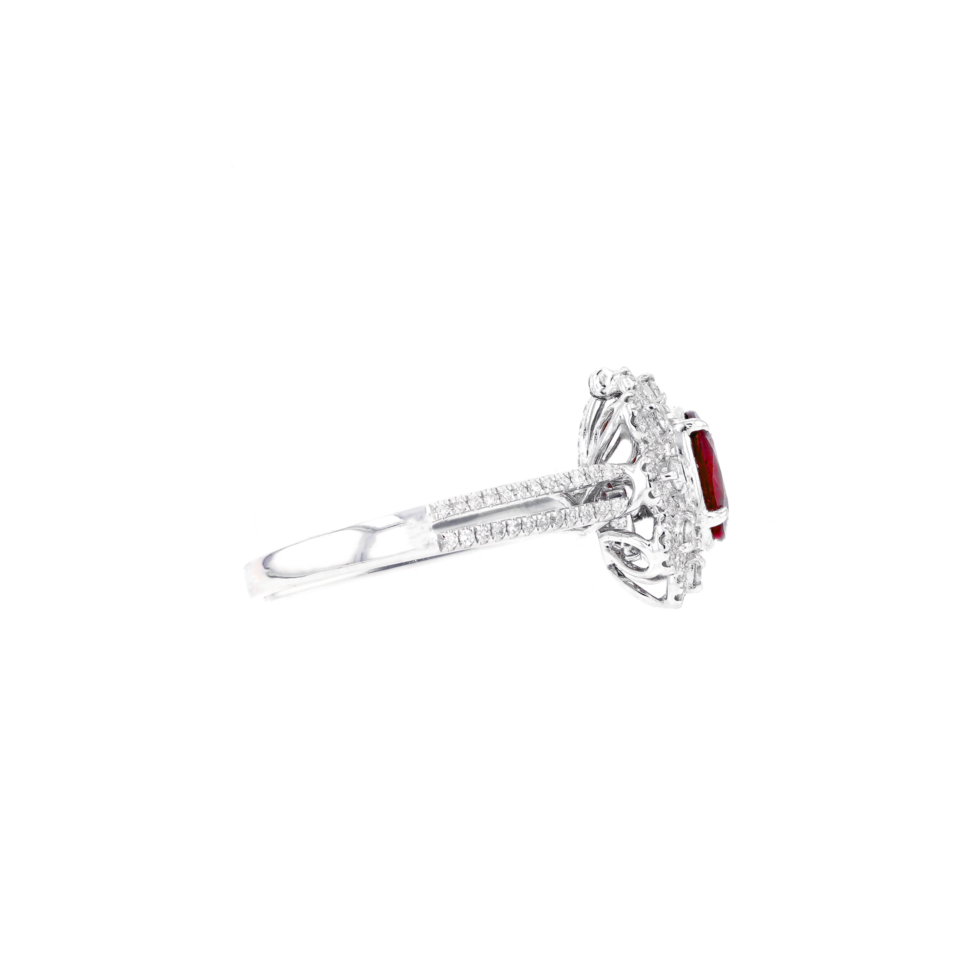 18KG Natural Unheated Vivid Pigeon's Blood Red Ruby Diamond Ring / Pendant