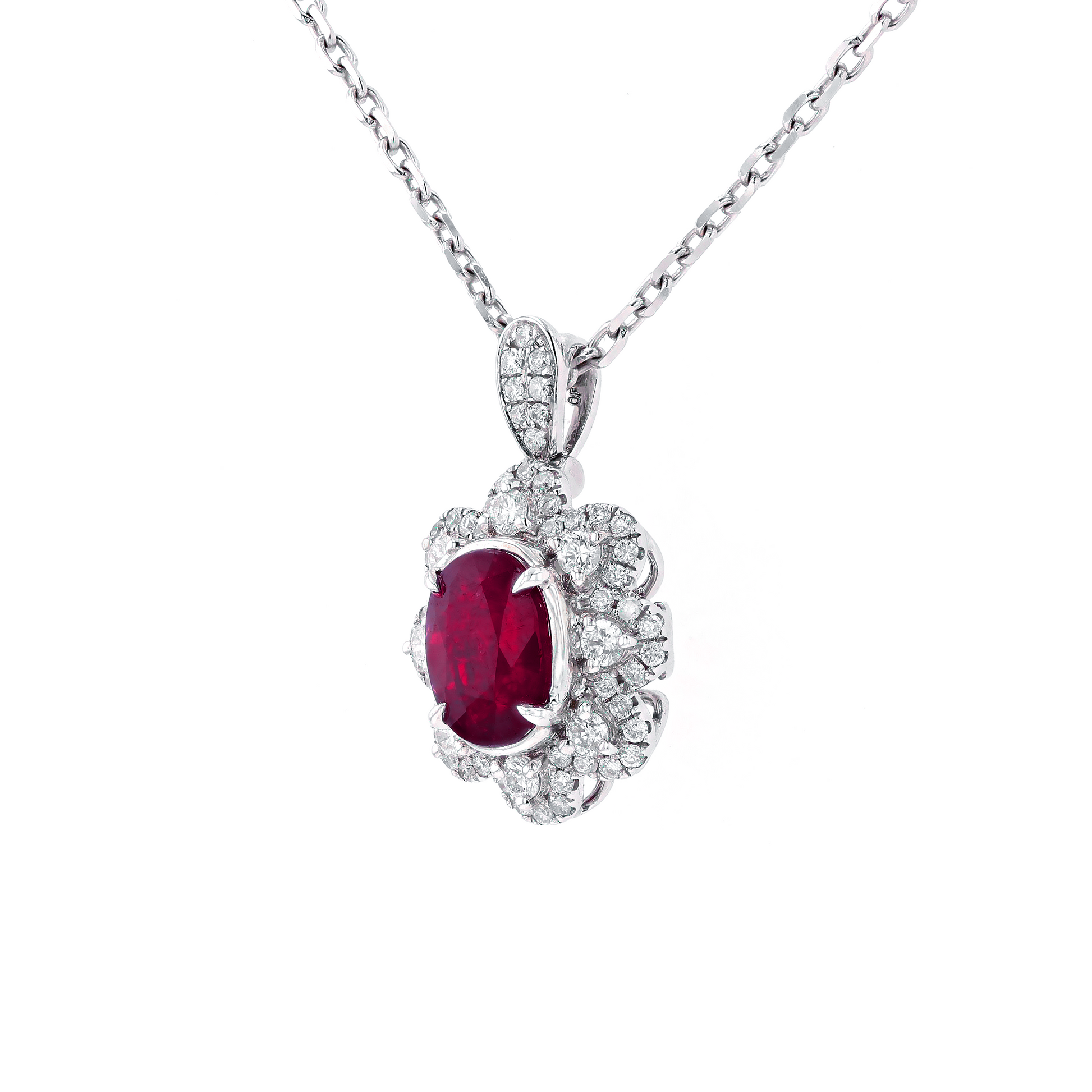 18KG Natural Unheated Vivid Pigeon's Blood Red Ruby Diamond Ring / Pendant