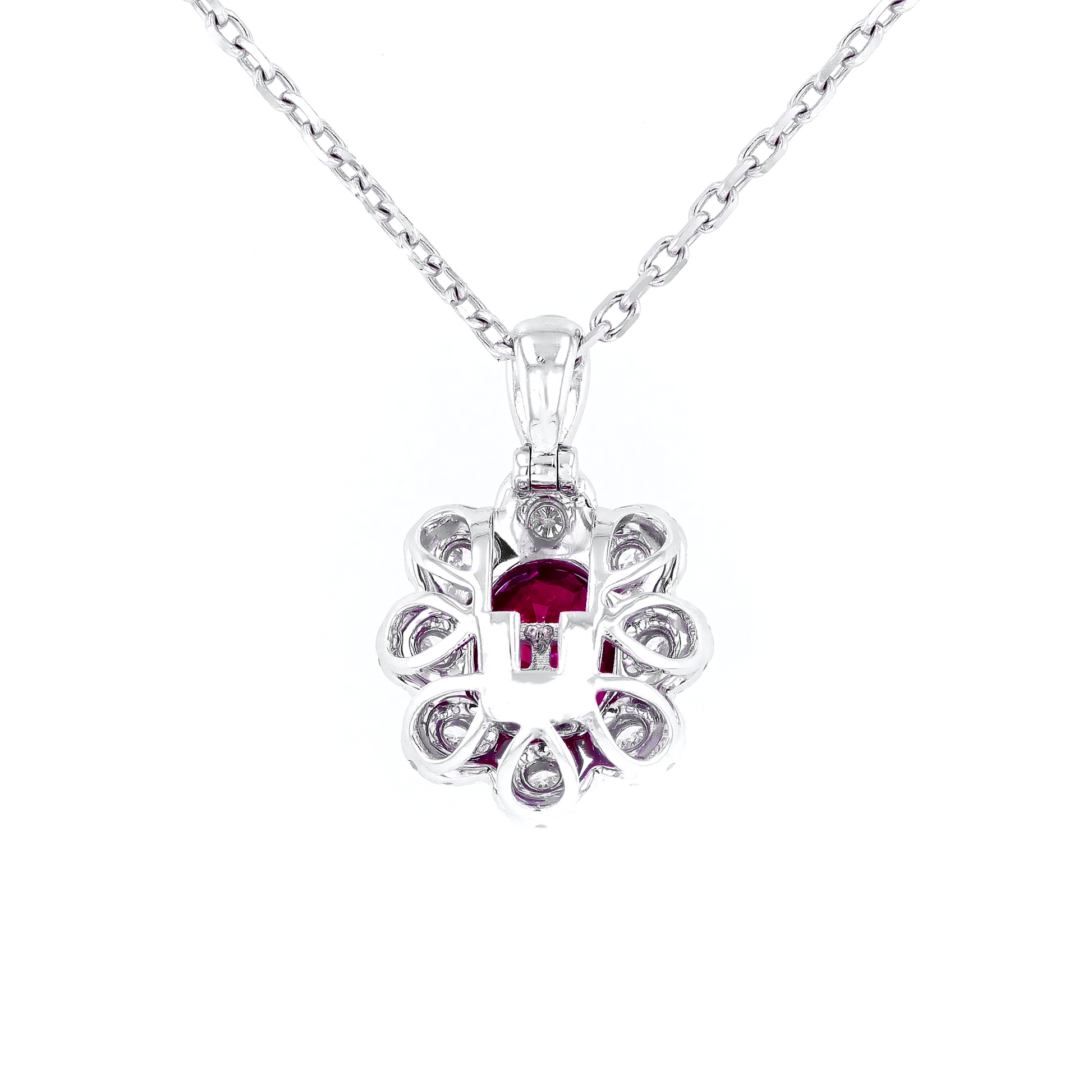 18KG Natural Unheated Vivid Pigeon's Blood Red Ruby Diamond Ring / Pendant