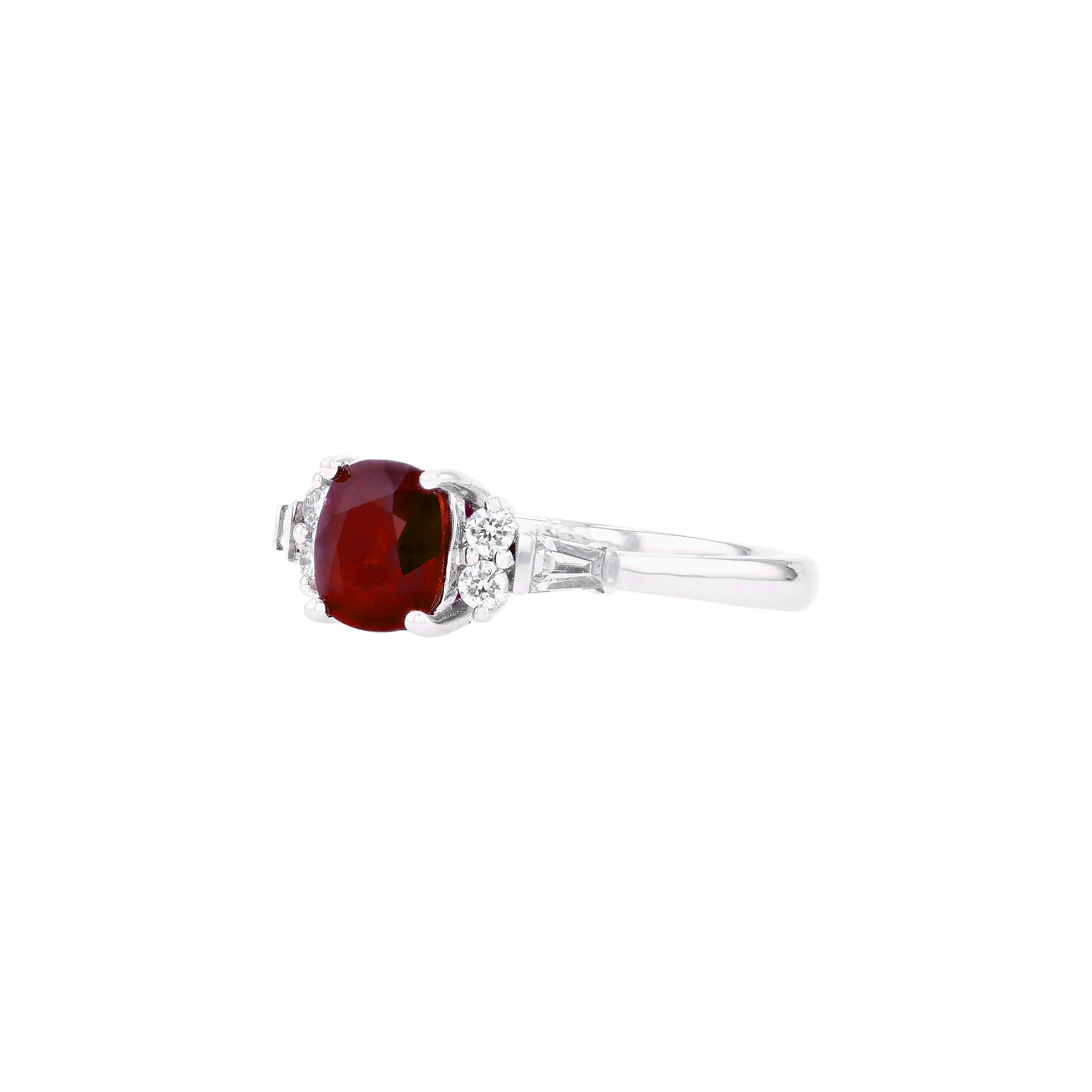 18KG Natural Unheated Vivid Pigeon's Blood Red Ruby Diamond Ring