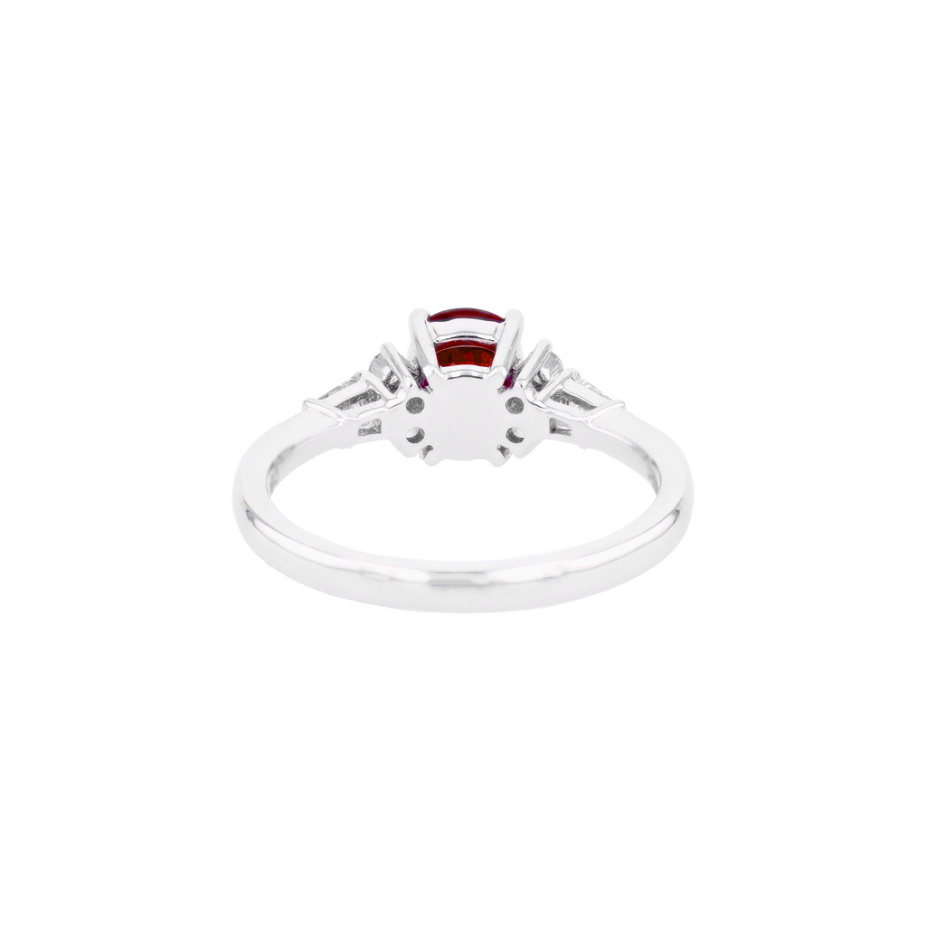 18KG Natural Unheated Vivid Pigeon's Blood Red Ruby Diamond Ring