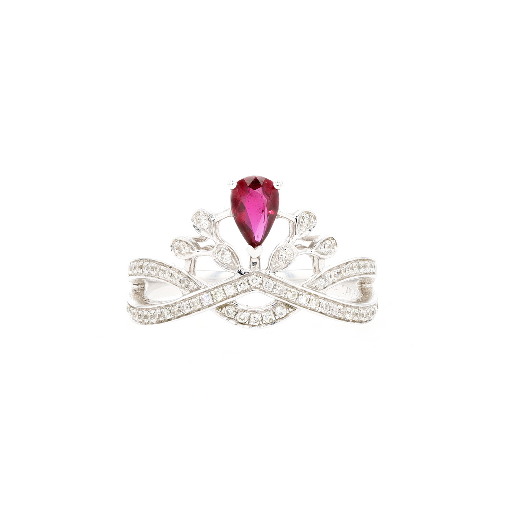 18KG Natural Unheated Vivid Pigeon's Blood Red Ruby Diamond Ring