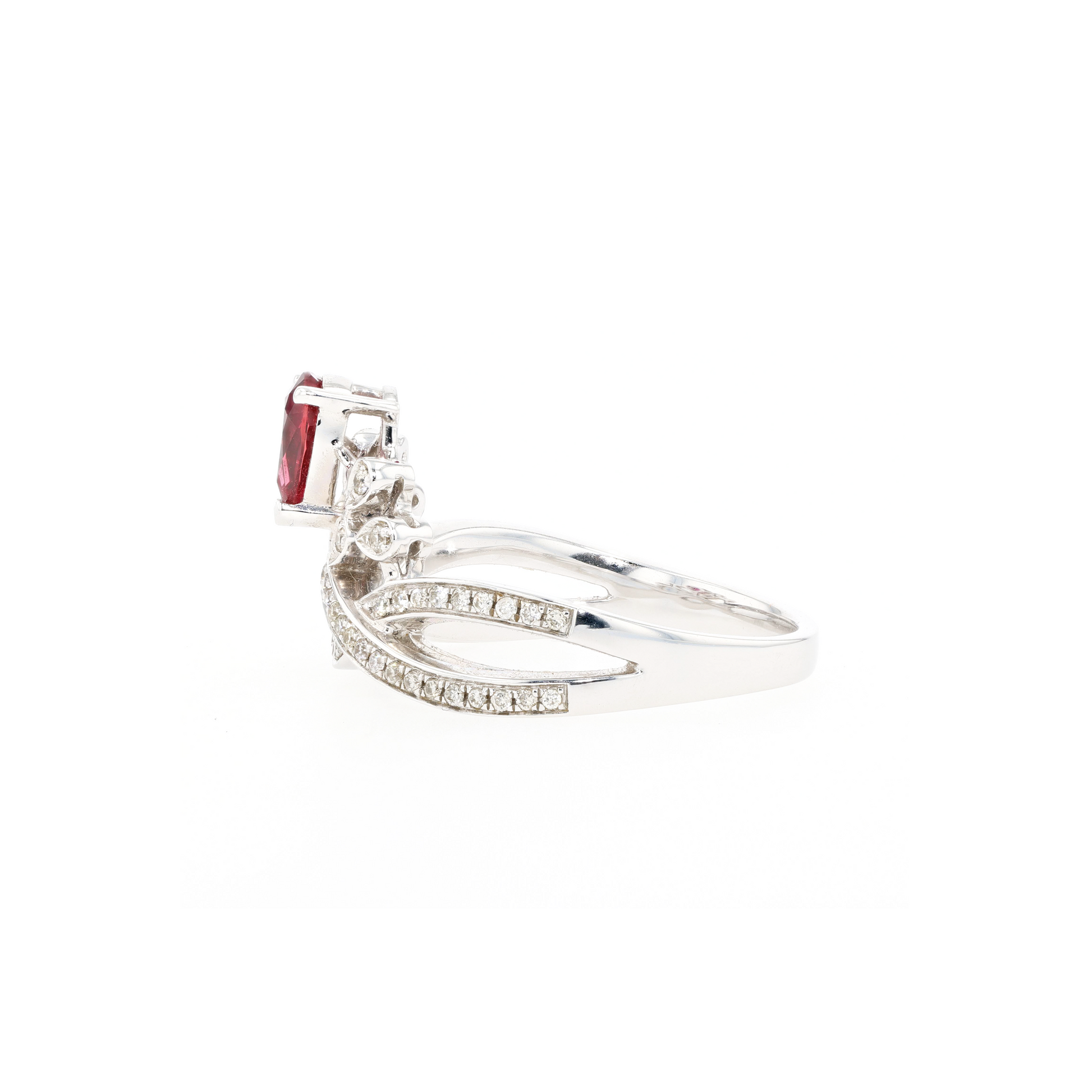18KG Natural Unheated Vivid Pigeon's Blood Red Ruby Diamond Ring