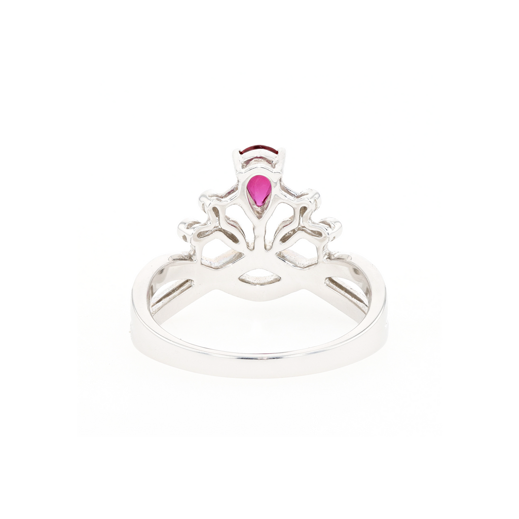 18KG Natural Unheated Vivid Pigeon's Blood Red Ruby Diamond Ring