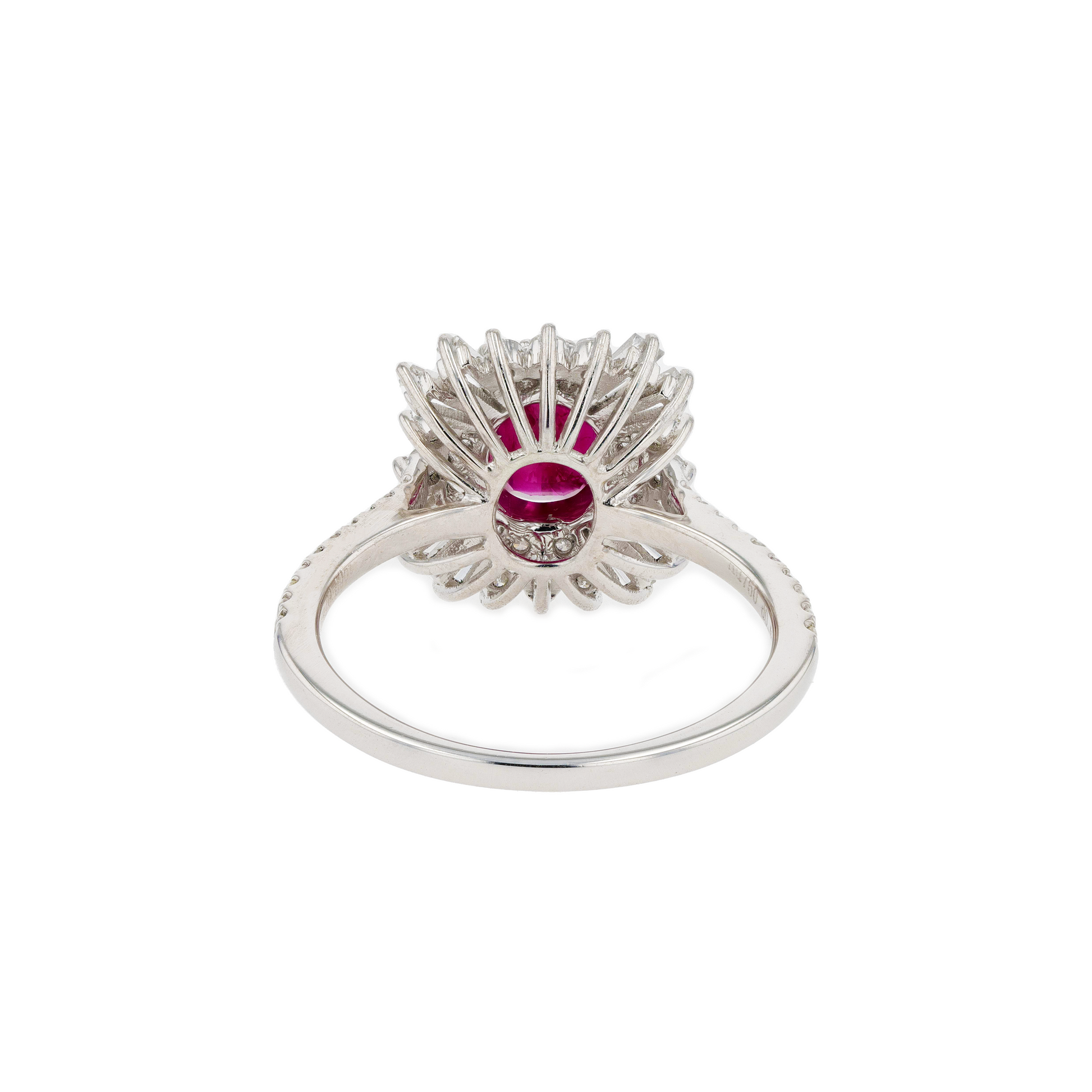 18KG Natural Vivid Pigeon's Blood Red Ruby Diamond Ring