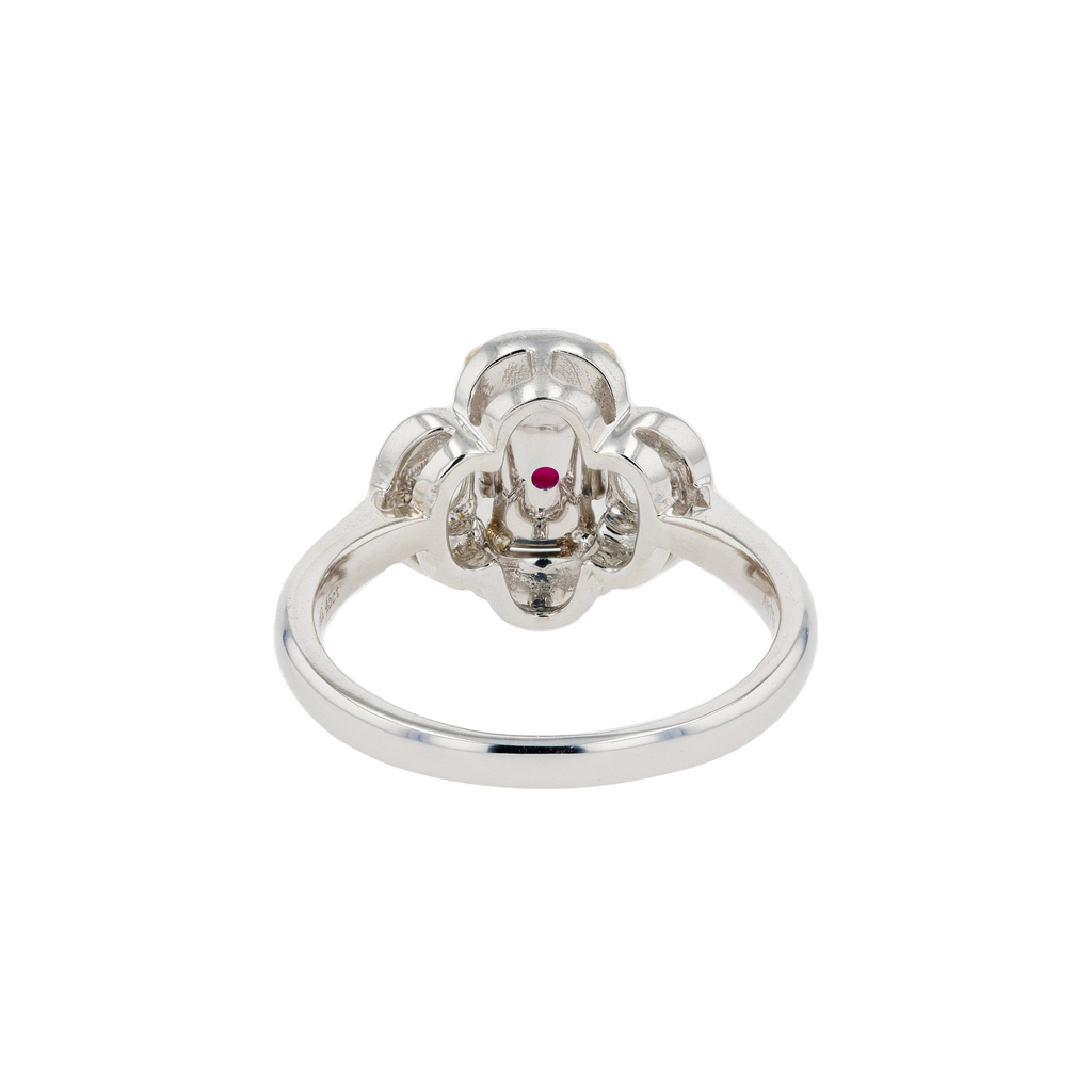 18KG Natural Vivid to Deep Pigeon's Blood Red Ruby Diamond Ring