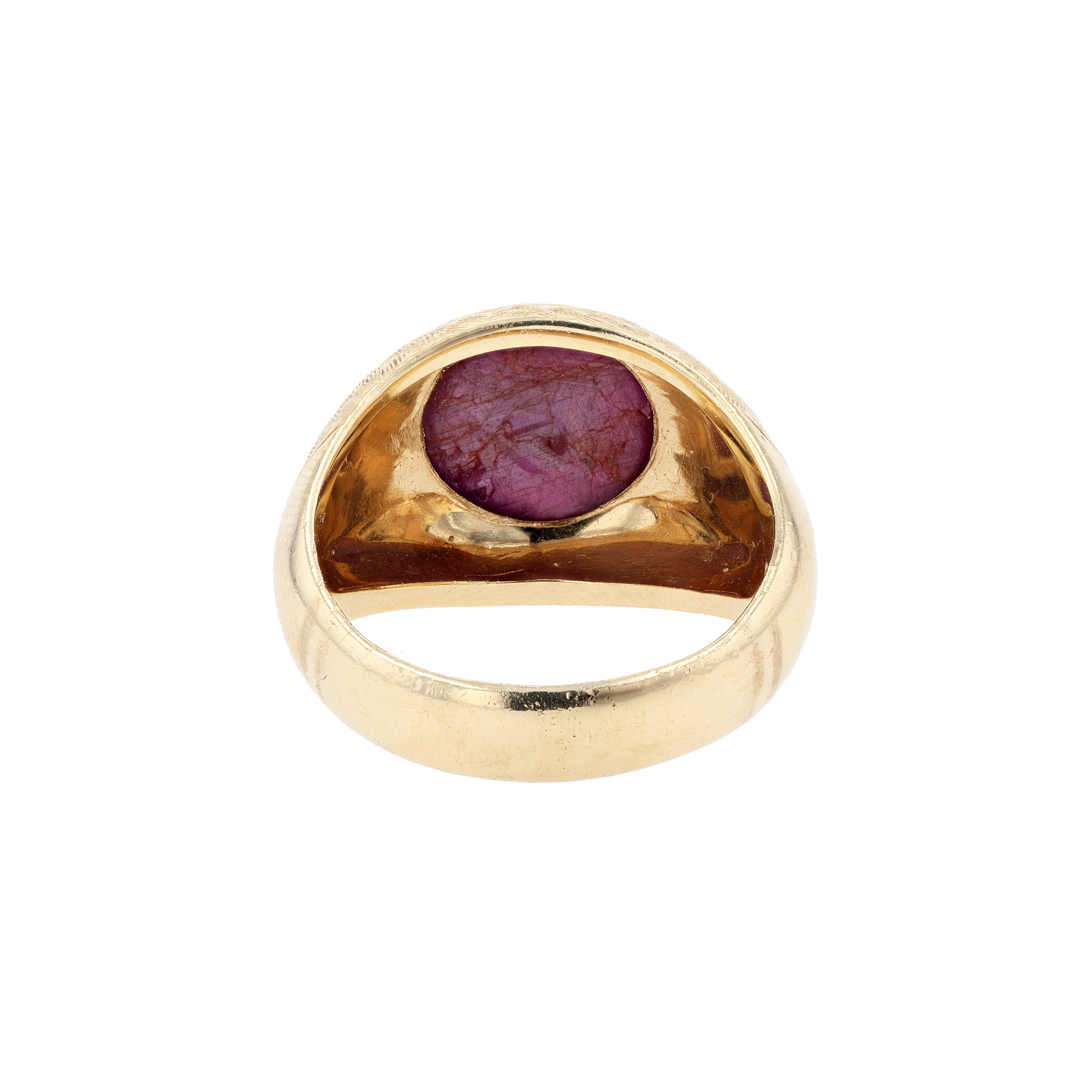 14KG Natural Unheated Purple Star Sapphire Ring