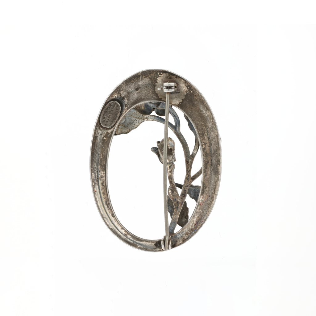 Silver Rose Brooch