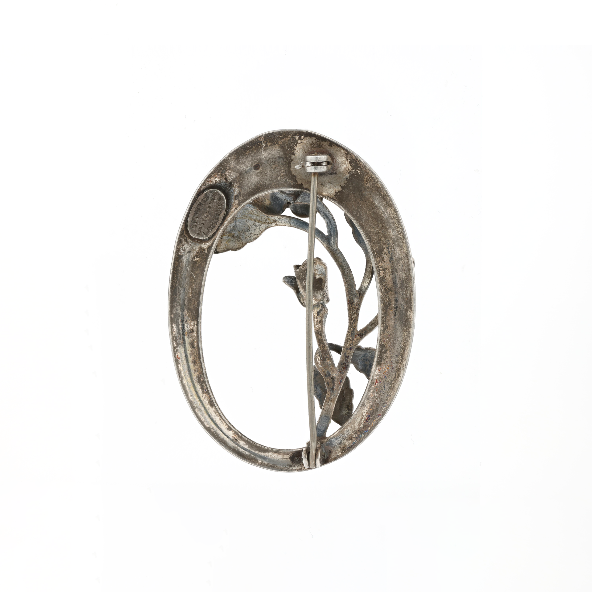Silver Rose Brooch